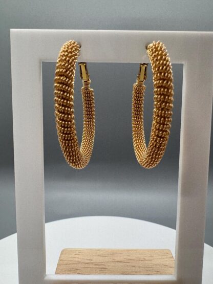 Gold Wired Wrapped Earrings - Image 3
