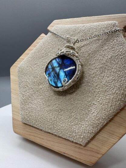 labradorite Wired Wrap Pendant - Image 2