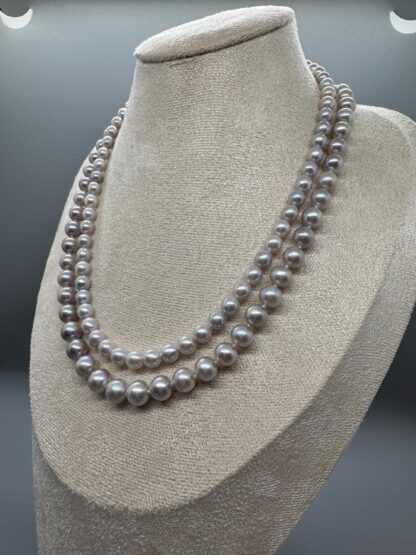 Natural Cool Tone Luster Pearl Necklaces - Image 3