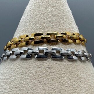 Handcrafted Chain Bracelet in Gold or Silver