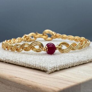 Art Deco Inspired Bracelet with Ruby