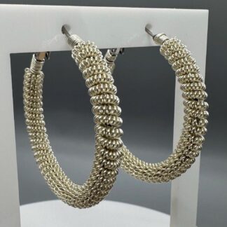 Silver Wired Wrapped Earrings