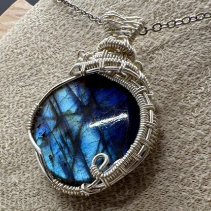 labradorite Wired Wrap Pendant