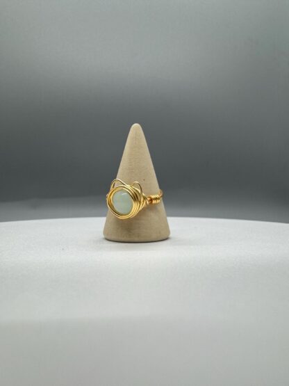 Cat Seafoam Wire Wrapped Ring - Image 3