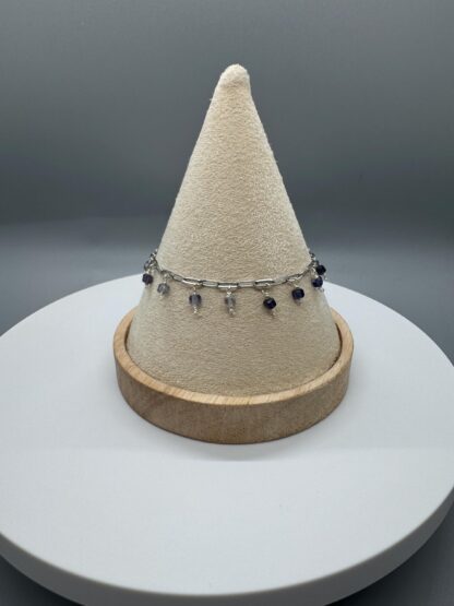 Iolite Charms Paper Clip Bracelet (15-20cm) - Image 3