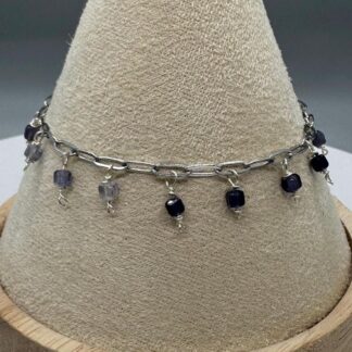 Iolite Charms Paper Clip Bracelet (15-20cm)