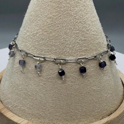 Iolite Charms Paper Clip Bracelet (15-20cm)