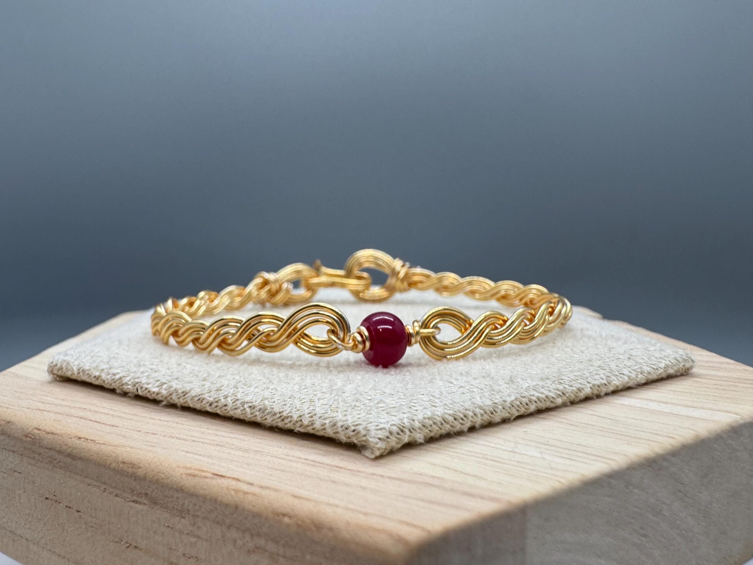 Art Deco Inspired Bracelet with Ruby - Image 6