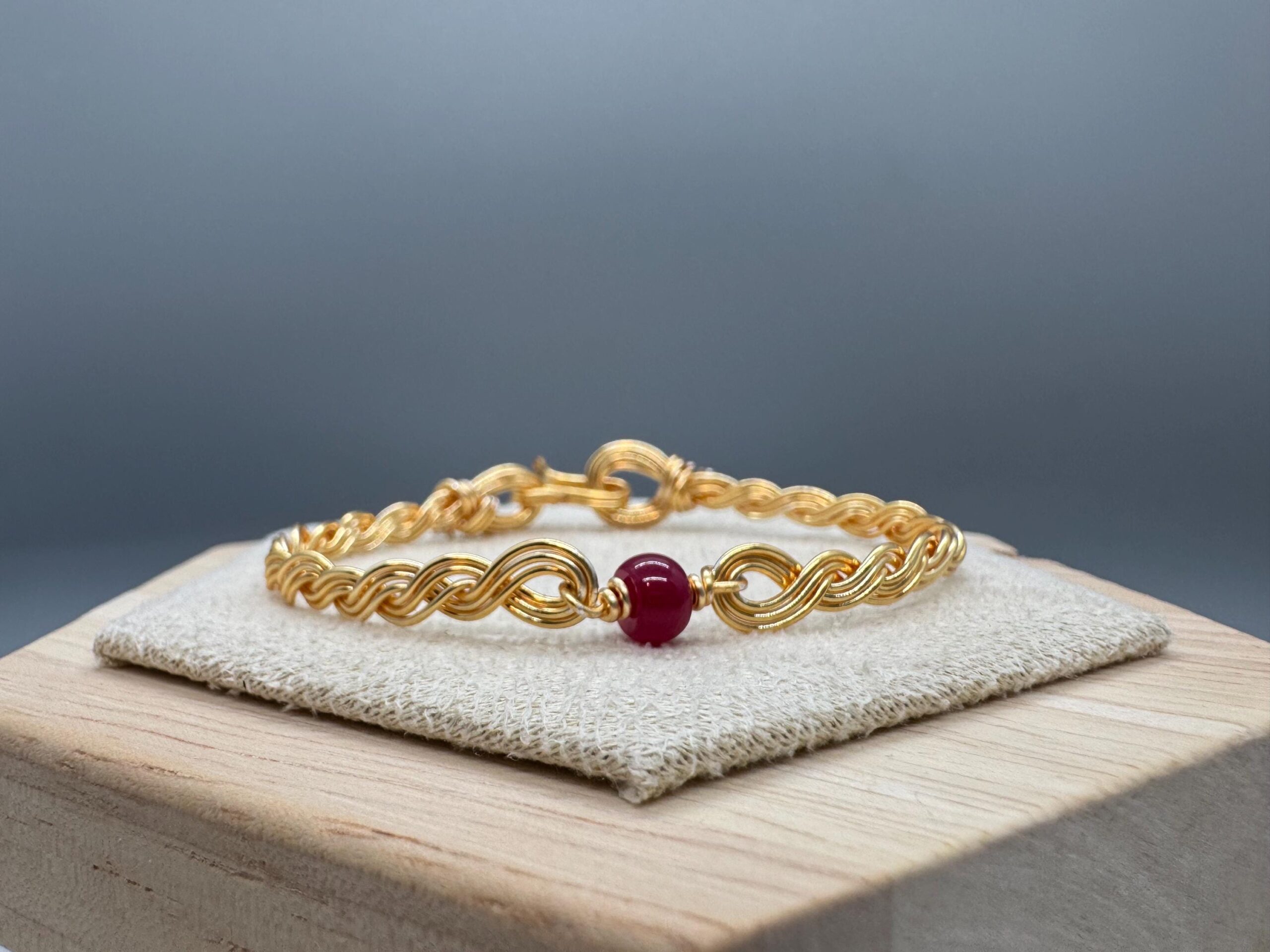 Art Deco Inspired Bracelet with Ruby - Image 7