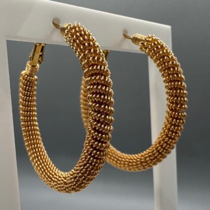 Gold Wired Wrapped Earrings