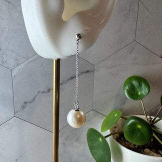 Edison Pearl Drop Earrings in Sterling Silver