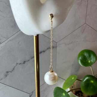 Edison Pearl Drop Earrings in 18k Gold Plated Sterling Silver
