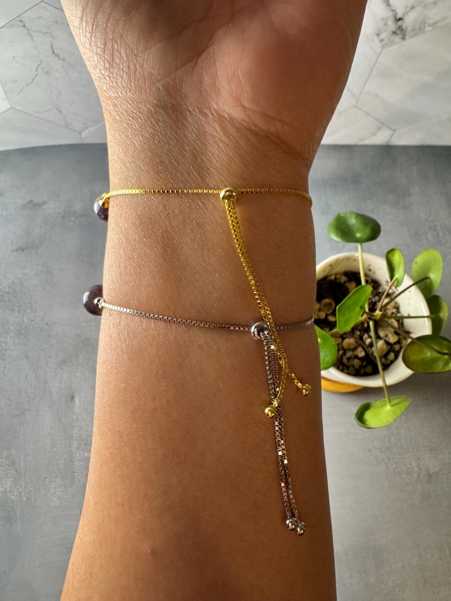 Natural Charoite Bracelet with Sterling Silver | Adjustable Purple Gemstone Bracelet | High-Quality Charoite Jewelry | Gift - Image 8