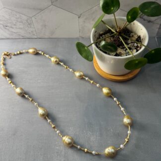 South Sea Golden Baroque Pearl Necklace