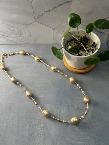 South Sea Golden Baroque Pearl Necklace